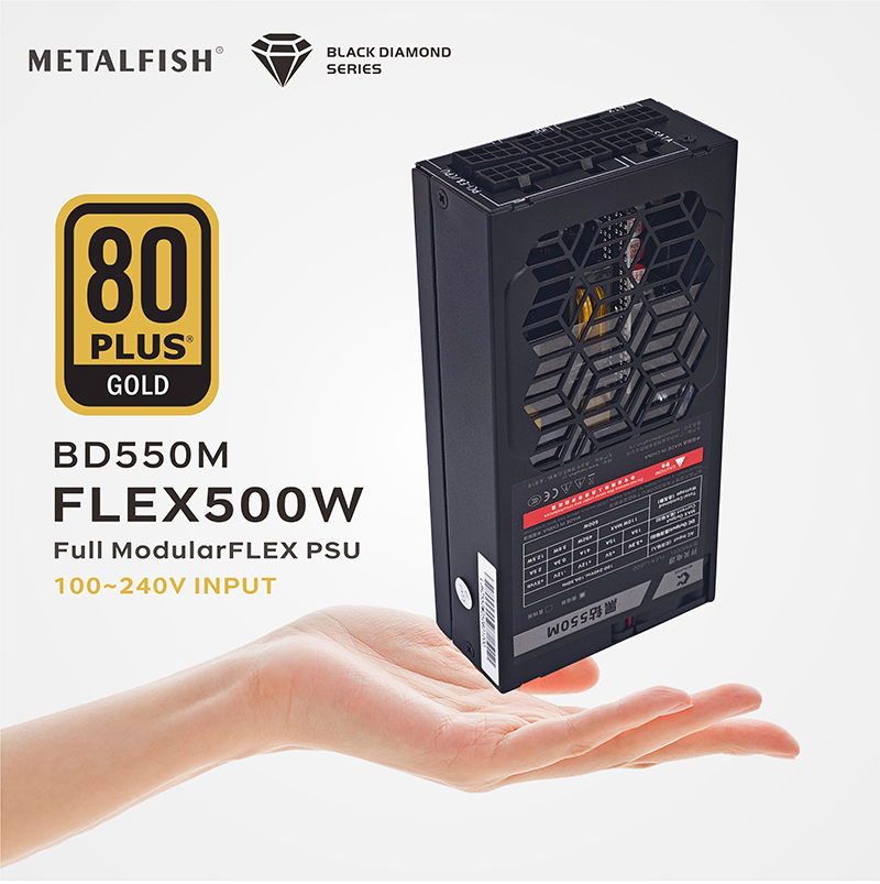 Flex Atx Power Supply 600W 1U - METALFISH Flex 500/600W 80PLUS EMAS Catu