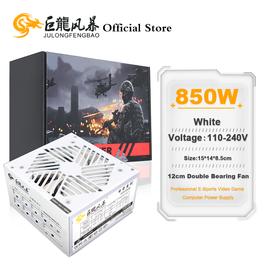 1000W White Modular Power Supply - Saklar ATX 850w Modular penuh putih,